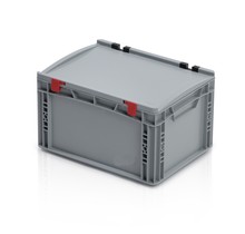EURO crate 40x30x23,5 with lid closed handle