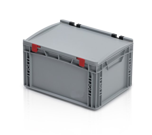 Eurobox Universal 40x30x23,5 cm with Lid Plastic Euro Container Closed Handle KTL box