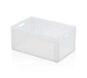 Eurobox Universal 60x40x27 cm white with handle Eurocontainer KLT box Eurobox Universal 60x40x27 cm white with handle Eurocontainer KLT box