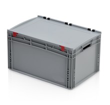 Eurobox Universal 60x40x23,5 cm with lid open handle Euro container KTL box Superdeal