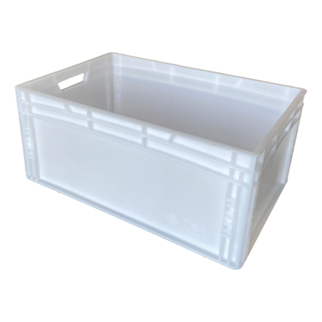 Eurobox Universal 60x40x27 cm white with handle Eurocontainer KLT box Eurobox Universal 60x40x27 cm white with handle Eurocontainer KLT box