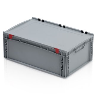 EURO crate 60x40x18,5 with lid closed handle