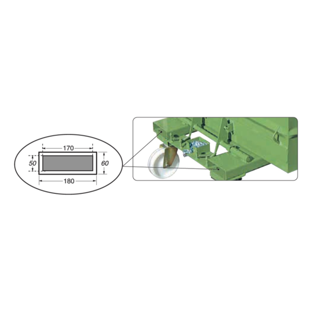 Kippbehälter 300L Kippbehälter LT-model für Gabelstapler