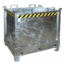 Bauer Chip Container Galvanized 2000L with Lifting Eyes Hinged FB-model Bottom Tipper Container for Forklift and Crane