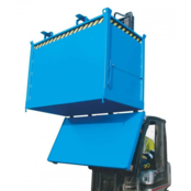 Onderlosser Verzinkt 750L met Hijsogen Bodemklep Container FB-model Voor Heftruck en Kraan Onderlosser Verzinkt 750L met Hijsogen Bodemklep Container FB-model Voor Heftruck en Kraan