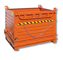 Drop bottom Container 780L with Lifting Eyes Hinged SL-model Forklift and Crane