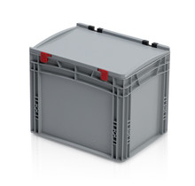 EURO crate 40x30x33,5 with lid closed handle