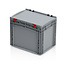 SalesBridges Eurobox Universal 40x30x33.5 cm with lid plastic Euro container closed handles