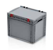 Eurobox Universal 40x30x33.5 cm with lid plastic Euro container open handles