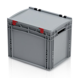 Eurobox Universal 40x30x33.5 cm with lid plastic Euro container open handles