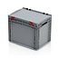 SalesBridges Eurobox Universal 40x30x33.5 cm with lid plastic Euro container open handles