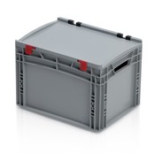 Eurobox Universal 40x30x28,5 cm with lid open handle Euro container KTL box open handle Eurobox Universal 40x30x28,5 cm with lid open handle Euro container KTL box open handle