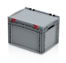 Eurobox Universal 40x30x28,5 cm with lid open handle Euro container KTL box open handle