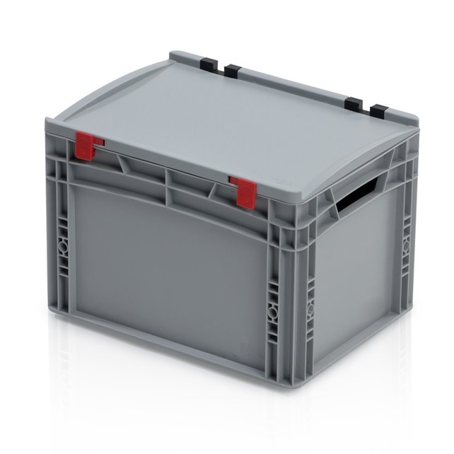 Eurobox Universal 40x30x28,5 cm with lid open handle Euro container KTL box open handle Eurobox Universal 40x30x28,5 cm with lid open handle Euro container KTL box open handle