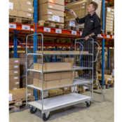 Order Picking Etagewagen Magazijnwagen Rolcontainer 4 planken verzinkt  1790 x 650 x 1695mm Order Picking Etagewagen Magazijnwagen Rolcontainer 4 planken verzinkt  1790 x 650 x 1695mm