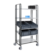 Kommissionierwagen mit Regalböden 877 × 638 × 1850 mm, Tragkraft 250 kg