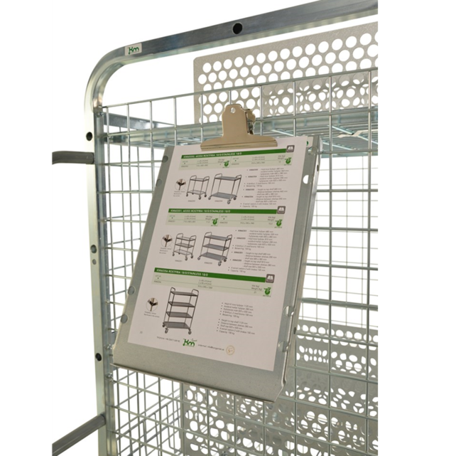 Chariot pour préparation de commandes pour magasin e-commerce 2 étagères zincé 1300x625x1710mm