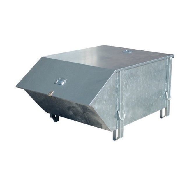 Baucontainer mit herunterklappbarer Flügeltür, verzinkt, 1000 l, 1500 kg, für Kran