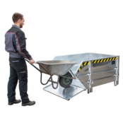 Construction container with drop down hinged door Galvanized 1000L 1500 kg for crane