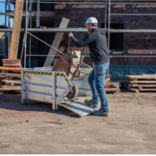 Benne de chantier front ouvrant Galvanisé 1000L 1500kg pour grue