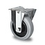 CASCOO Bockrolle 125mm 220kg grau Elastische Rubber Hoogwaardige Polyamide
