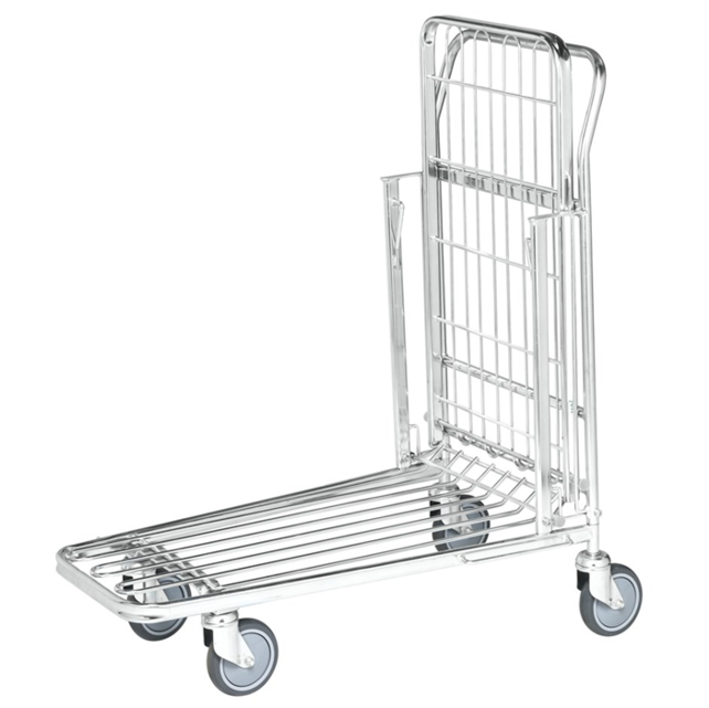 Winkelwagen Magazijnwagen 86x53x101cm  Trolley met legplank Verzinkt Winkelwagen Magazijnwagen 86x53x101cm  Trolley met legplank Verzinkt