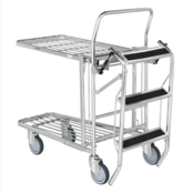 Shopping cart Warehouse trolley 89x52x100cm Trolley with adjustable shelf