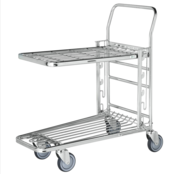 Winkelwagen Magazijnwagen 89x52x100cm  Trolley met verstelbaar legplank Winkelwagen Magazijnwagen 89x52x100cm  Trolley met verstelbaar legplank