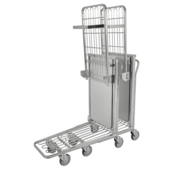 Chariot d'entrepôt 96x52x103cm avec étagère ajustable Automatique Chariot d'entrepôt 96x52x103cm avec étagère ajustable Automatique