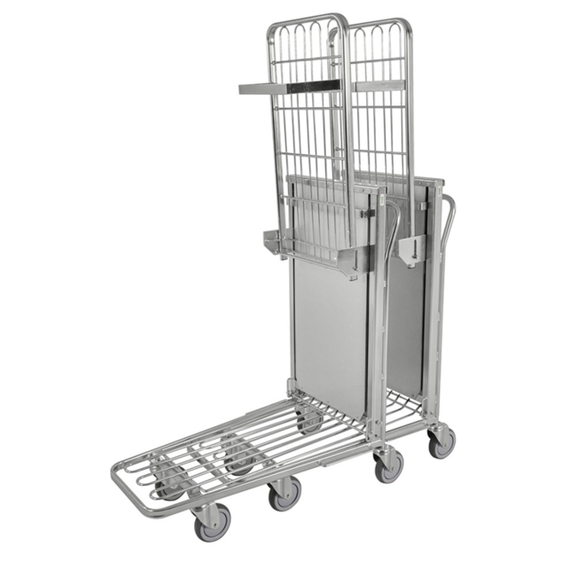 Chariot d'entrepôt 96x52x103cm avec étagère ajustable Automatique Chariot d'entrepôt 96x52x103cm avec étagère ajustable Automatique