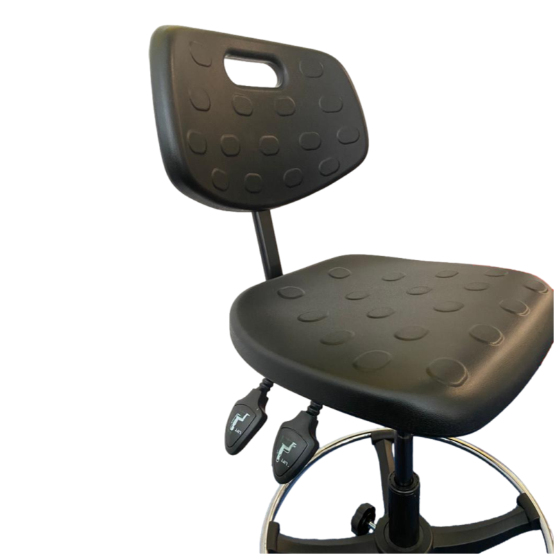 Chaise haute WORKING haut mécanisme asynchrone avec repose-pieds et patins  sur