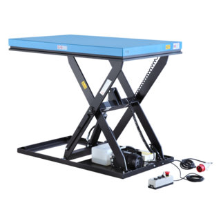 SalesBridges Table de travail à réglage mécanique modèle SI bleu industriel  1000 kg heavy duty