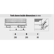 Access Safety Working Platform 1100x1210x1895mm for forklift 300kg foldable TÜV