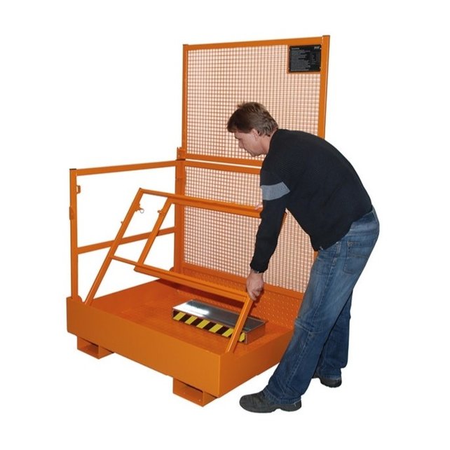 Zugangssicherheitsarbeitsbühne 1100x1210x1895mm für Gabelstapler 300kg klappbar TÜV