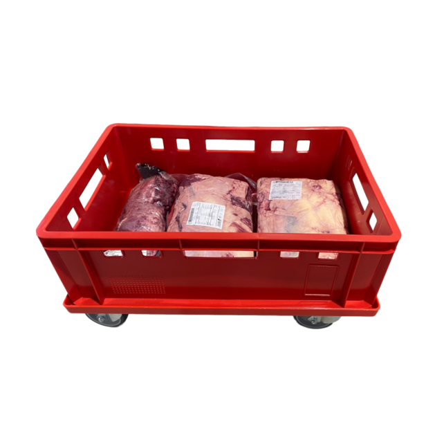 Crate box for meat 60x40x30 cm E3 open handle