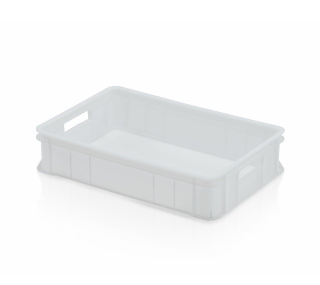 Confectionary  crate 60x40x13.5cm white open handle