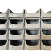 Bac à bec en plastique pour magasin PP C  35x21x15cm Gris