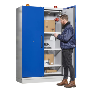 EN Lithium Batterie Sicherheitsschrank 2 Türen 120×207 cm – 90 Minuten