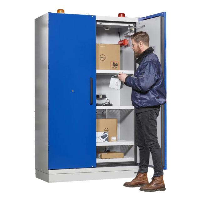 EN Lithium Batterie Sicherheitsschrank 2 Türen 120×207 cm – 90 Minuten