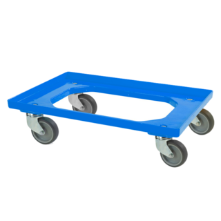 Plastic Transport dolly for Euro Container EUROBOX 60x40 cm Blue