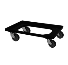 Transport trolley 4 steering wheels black