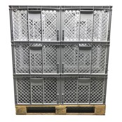 Bac de rangement Perforé 60x40x42 cm Noir  Eurobox Bac de rangement Perforé 60x40x42 cm Noir  Eurobox