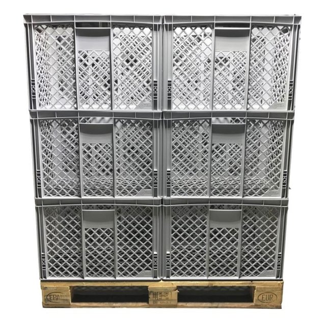 EURO crate perforated 60x40x42 rec. black