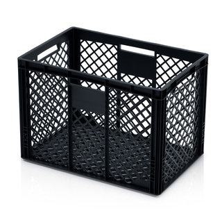Eurobox Perforated 60x40x42 cm Black plastic crate
