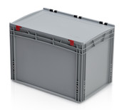 Eurobox Universal 60x40x43.5 cm avec couvercle poignée feche Conteneur Euro KTL box