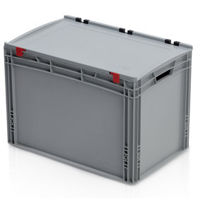 Eurobox Universal 60x40x43.5 cm with lid Open handle Euro container KTL box