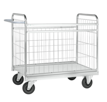 Pakkettrolley met gaaswanden L:1390 B:650 H:1025 (mm) Winkelwagen Magazijnwagen