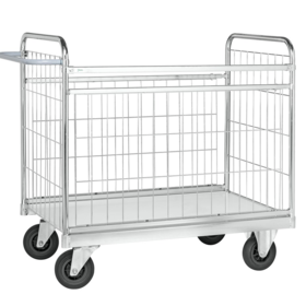 Pakkettrolley met gaaswanden L:1390 B:650 H:1025 (mm) Winkelwagen Magazijnwagen