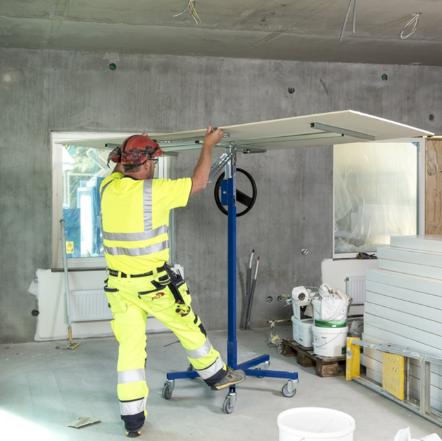 Platenlift Gipsplatenlift voor Schuin of Horizontaal Plafond 1790–3000 mm - 70kg
