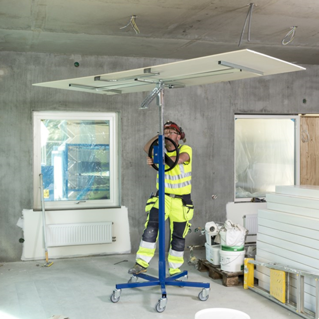 Platenlift Gipsplatenlift voor Schuin of Horizontaal Plafond 1790–3000 mm - 70kg